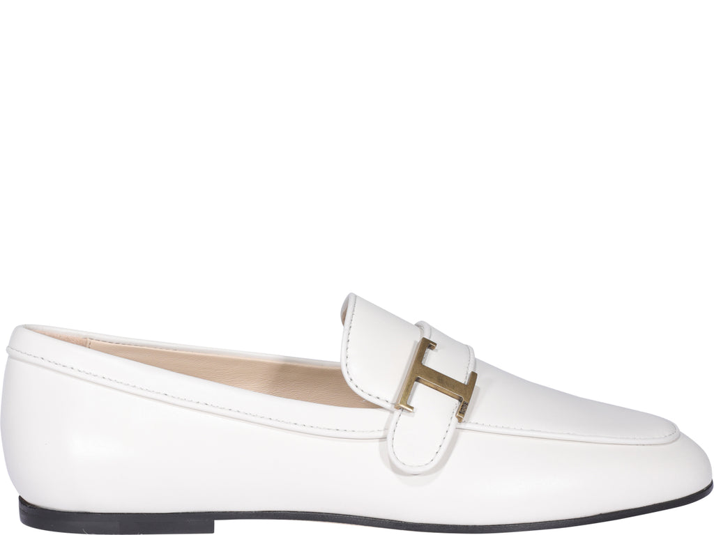TOD'S TOD'S T LOGO EMBELLISHED LOAFERS
