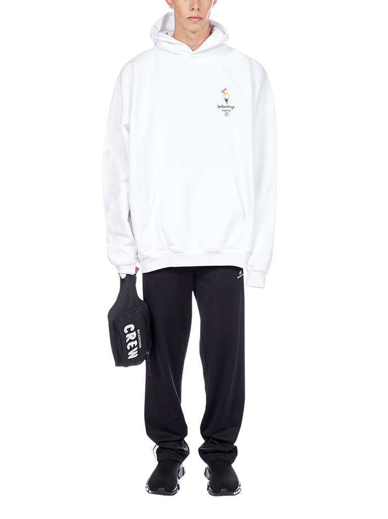 Balenciaga Flame Print Hoodie – Cettire