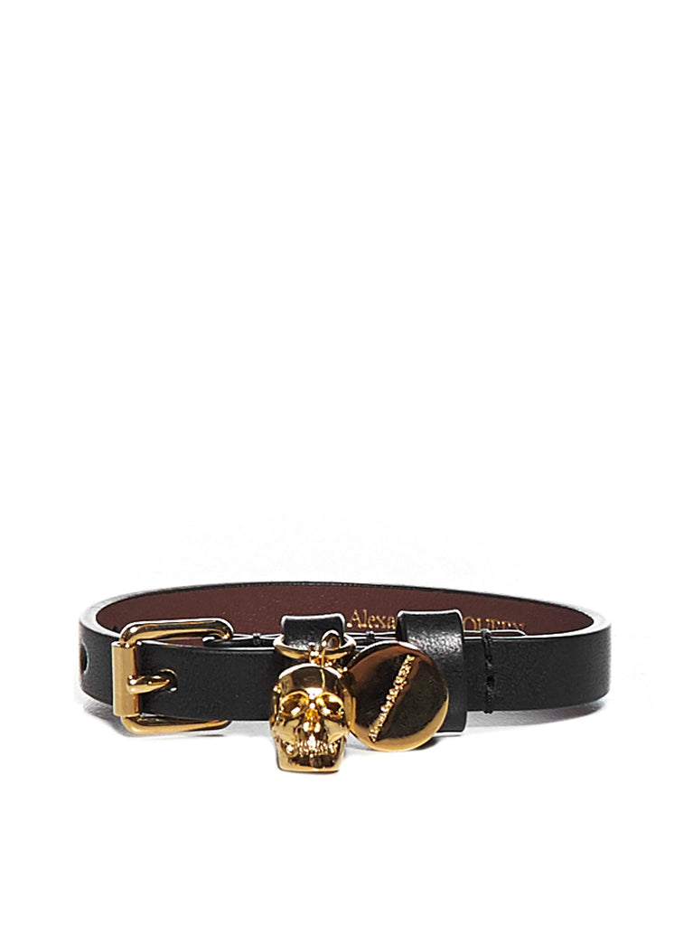 ALEXANDER MCQUEEN ALEXANDER MCQUEEN SKULL CHARM BUCKLE BRACELET