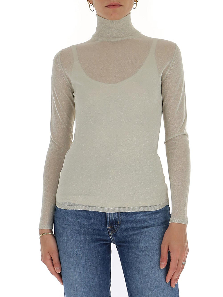 MAX MARA MAX MARA TURTLENECK SHEER LAYERED TOP