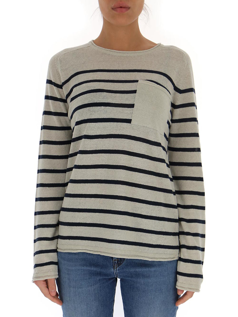 MAX MARA 'S MAX MARA STRIPED LONG SLEEVE TOP