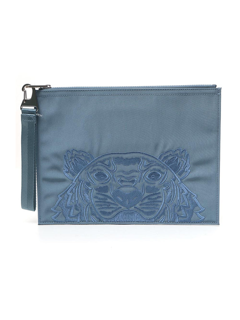 Kenzo Kampus Tiger Large Pouch In Blue
