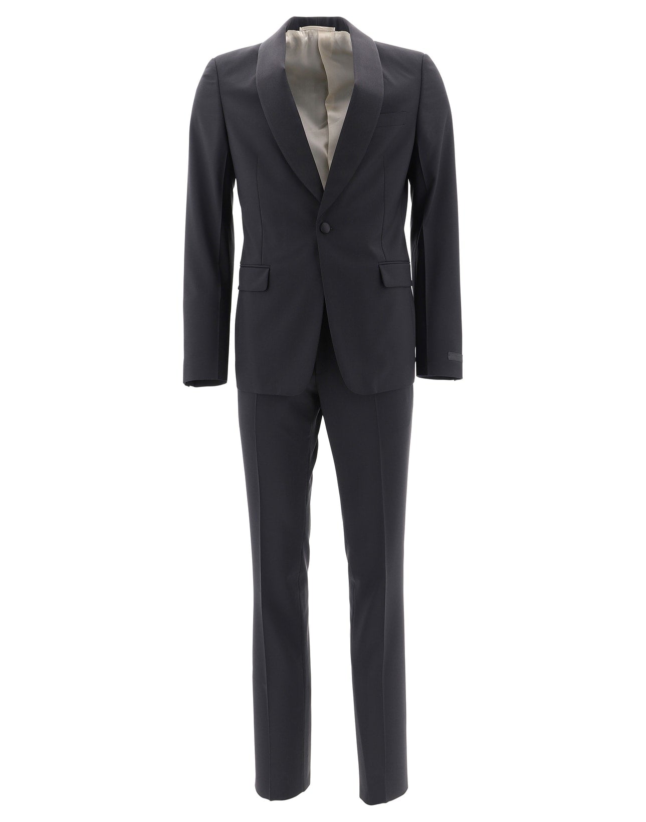 Prada Tailored Tuxedo Suit In Black | ModeSens