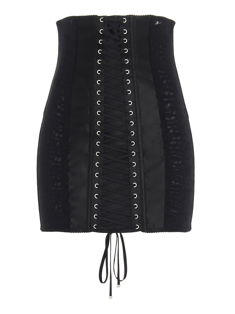 DOLCE & GABBANA DOLCE & GABBANA CORSET DETAIL MINI SKIRT