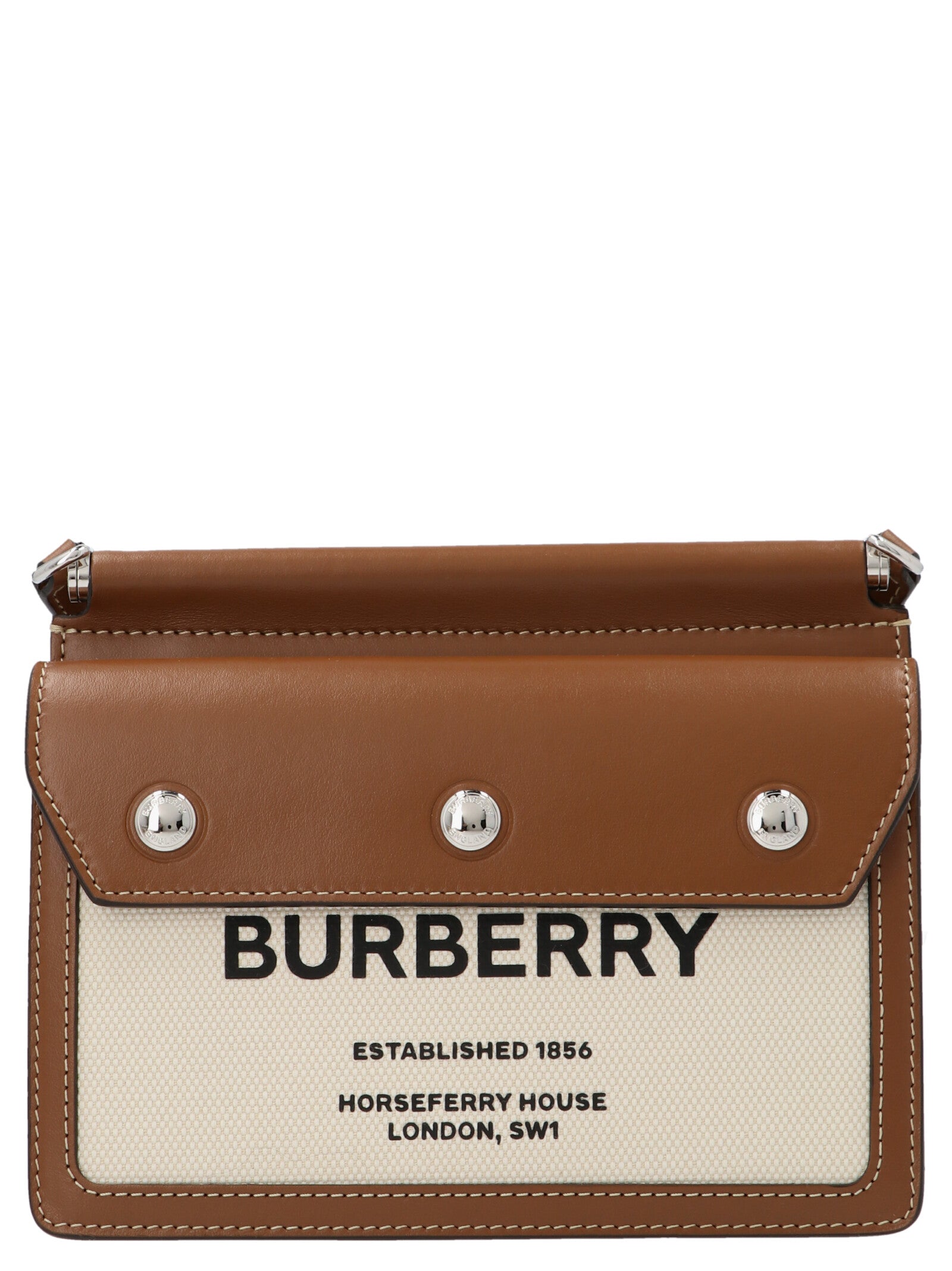 Burberry Title Horseferry Print Mini Shoulder Bag In Brown