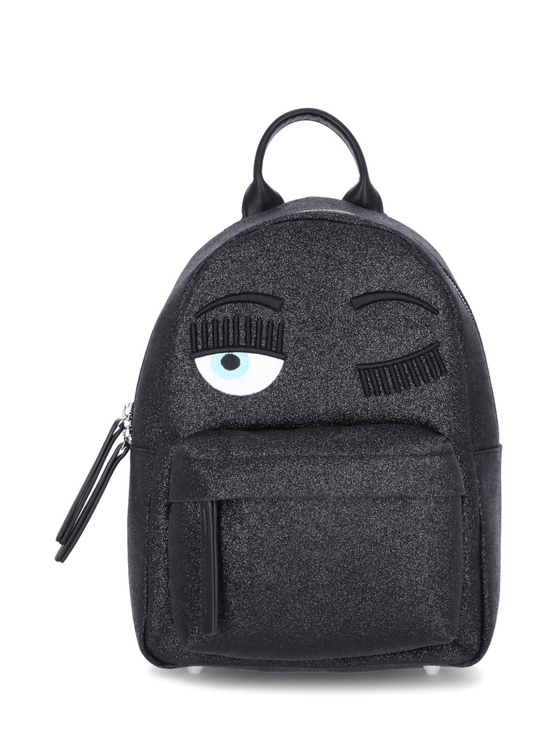 Chiara Ferragni Flirting Eye Glitter Backpack In Black