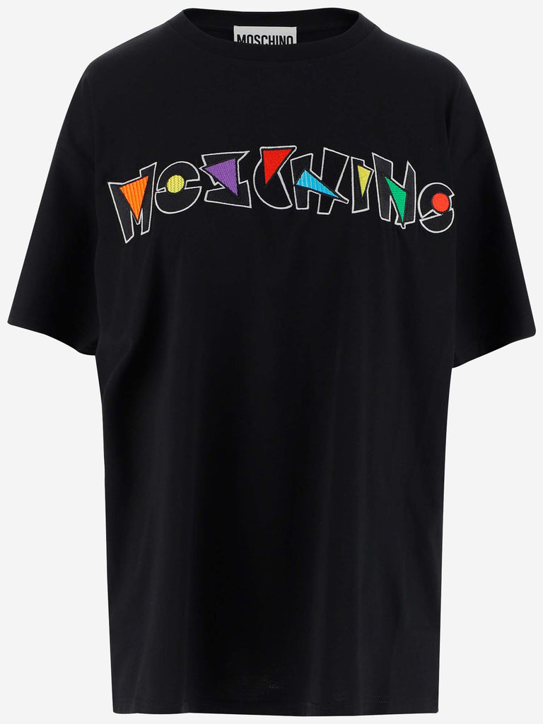 MOSCHINO MOSCHINO LOGO EMBROIDERED T=SHIRT