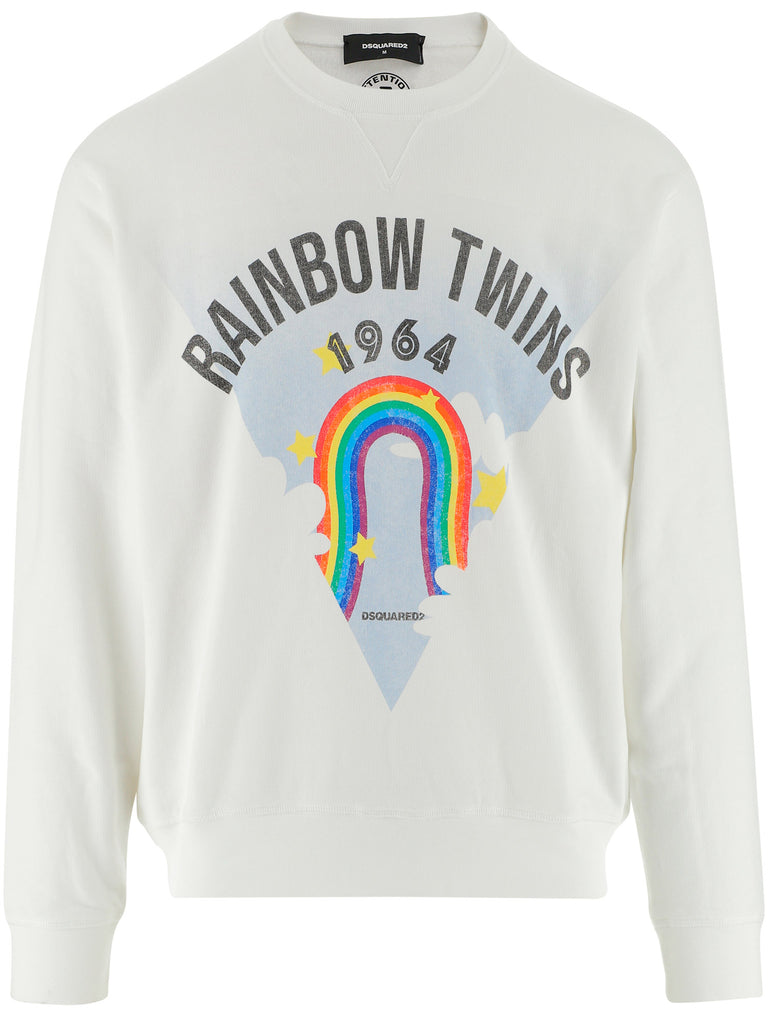 DSQUARED2 DSQUARED2 RAINBOW TWINS 1964 PRINT SWEATSHIRT