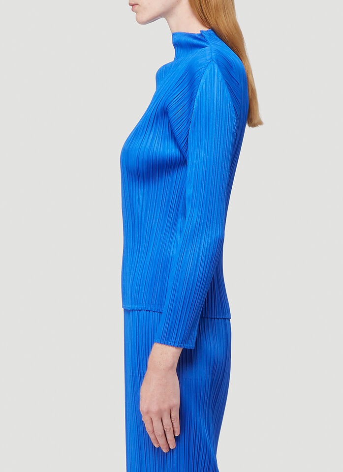 ISSEY MIYAKE PLEATS PLEASE BY ISSEY MIYAKE PLEATED LONG SLEEVED TOP