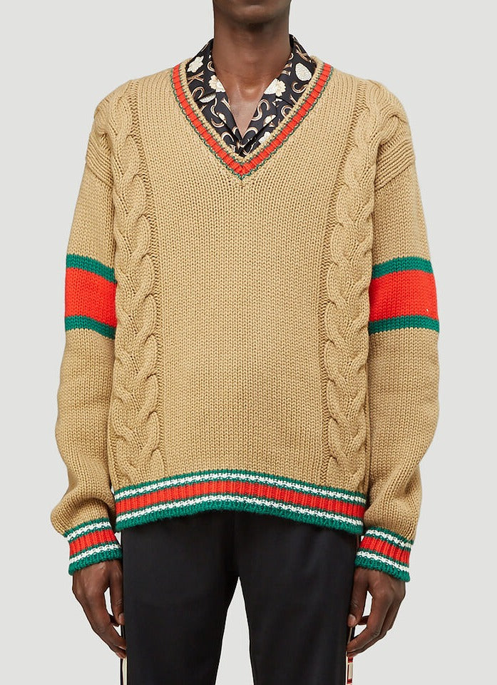 GUCCI GUCCI WEB TRIMMED V