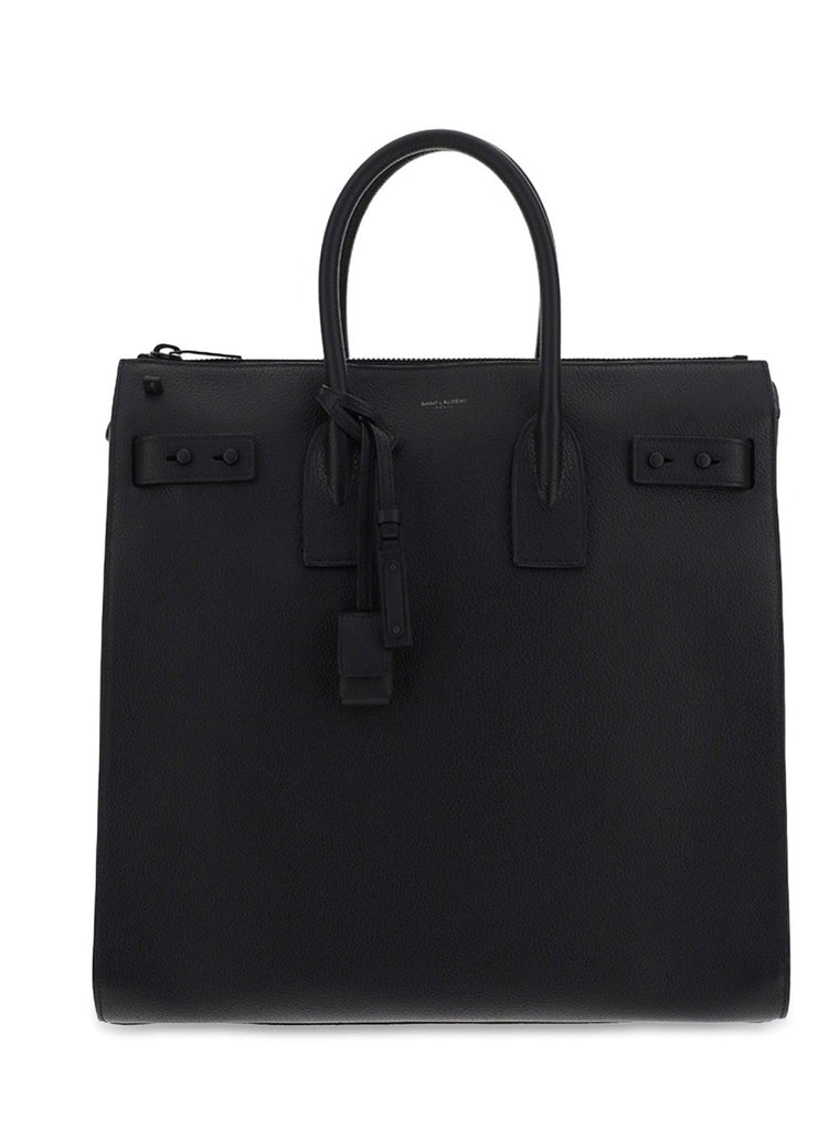 SAINT LAURENT SAINT LAURENT TAG EMBELLISHED TOTE BAG