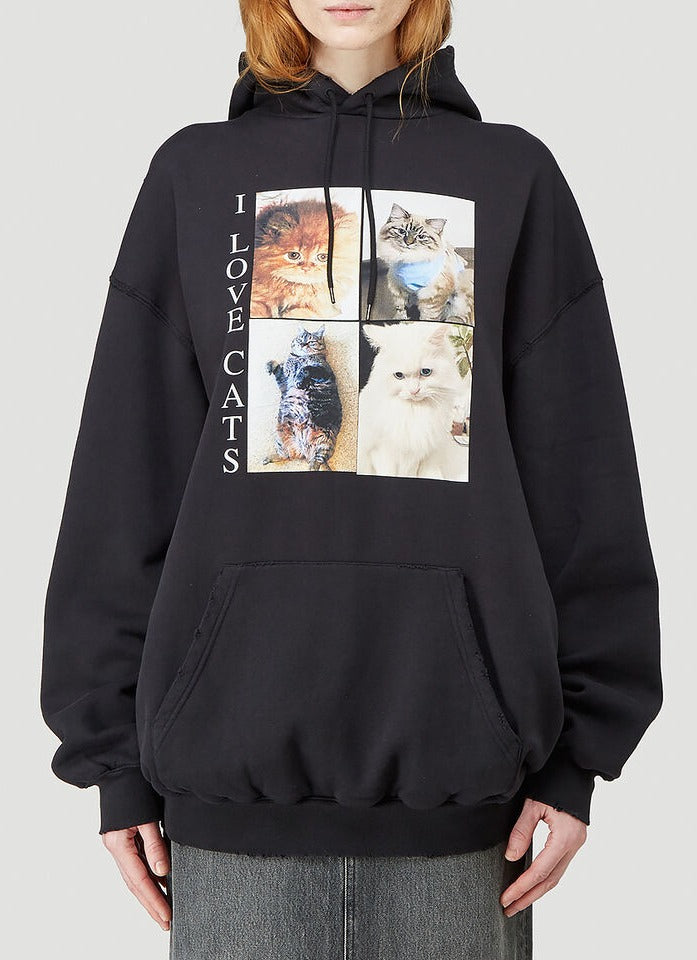 BALENCIAGA BALENCIAGA I LOVE CATS HOODIE