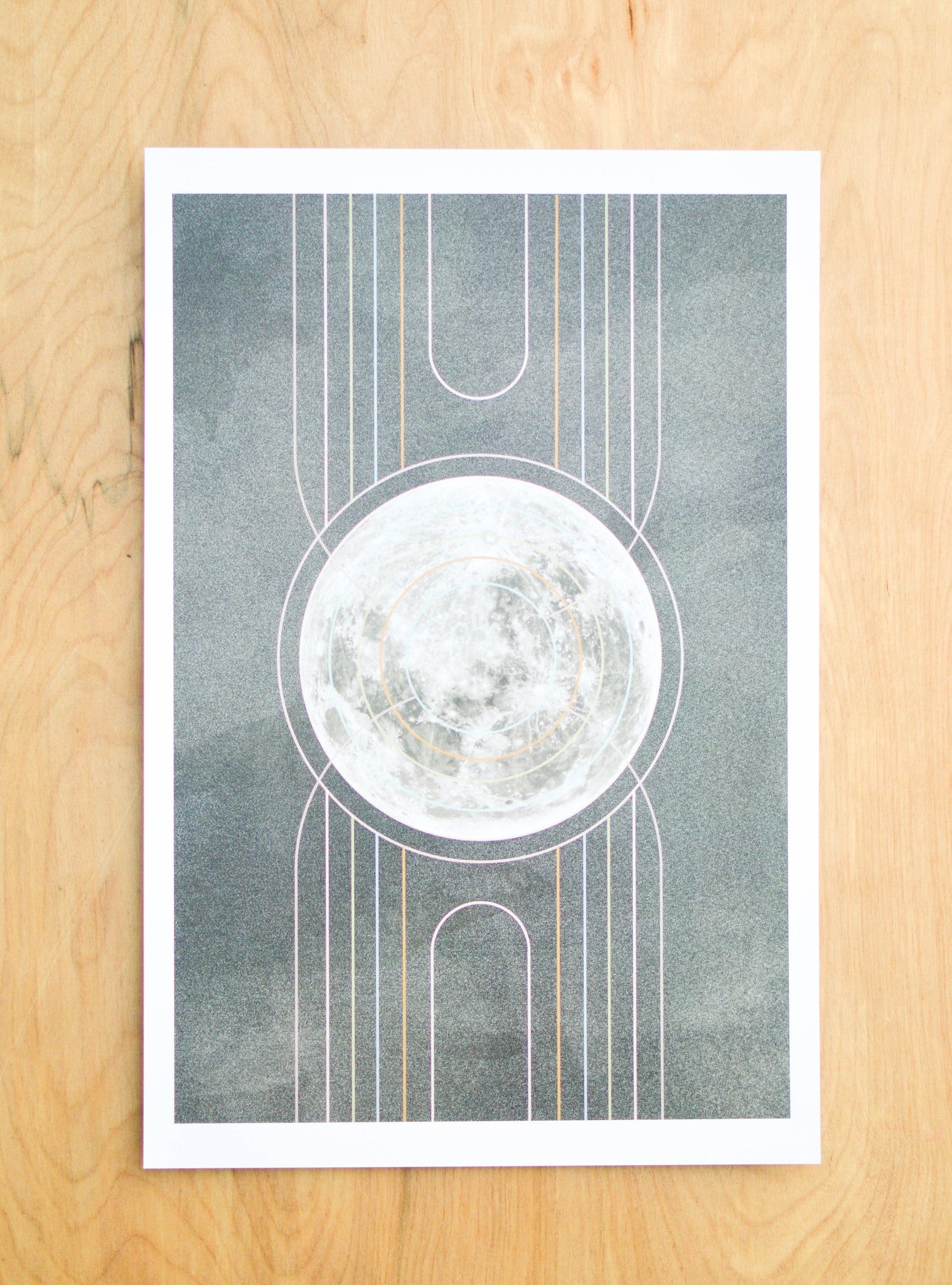 Art Deco Moon Print
