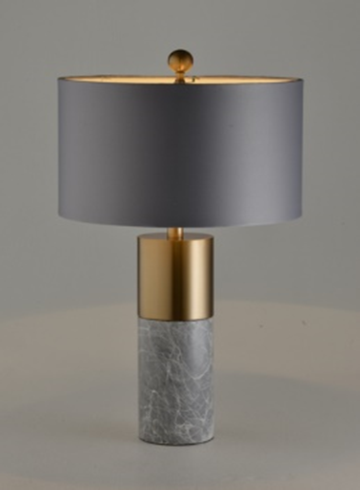 gold and gray lamp