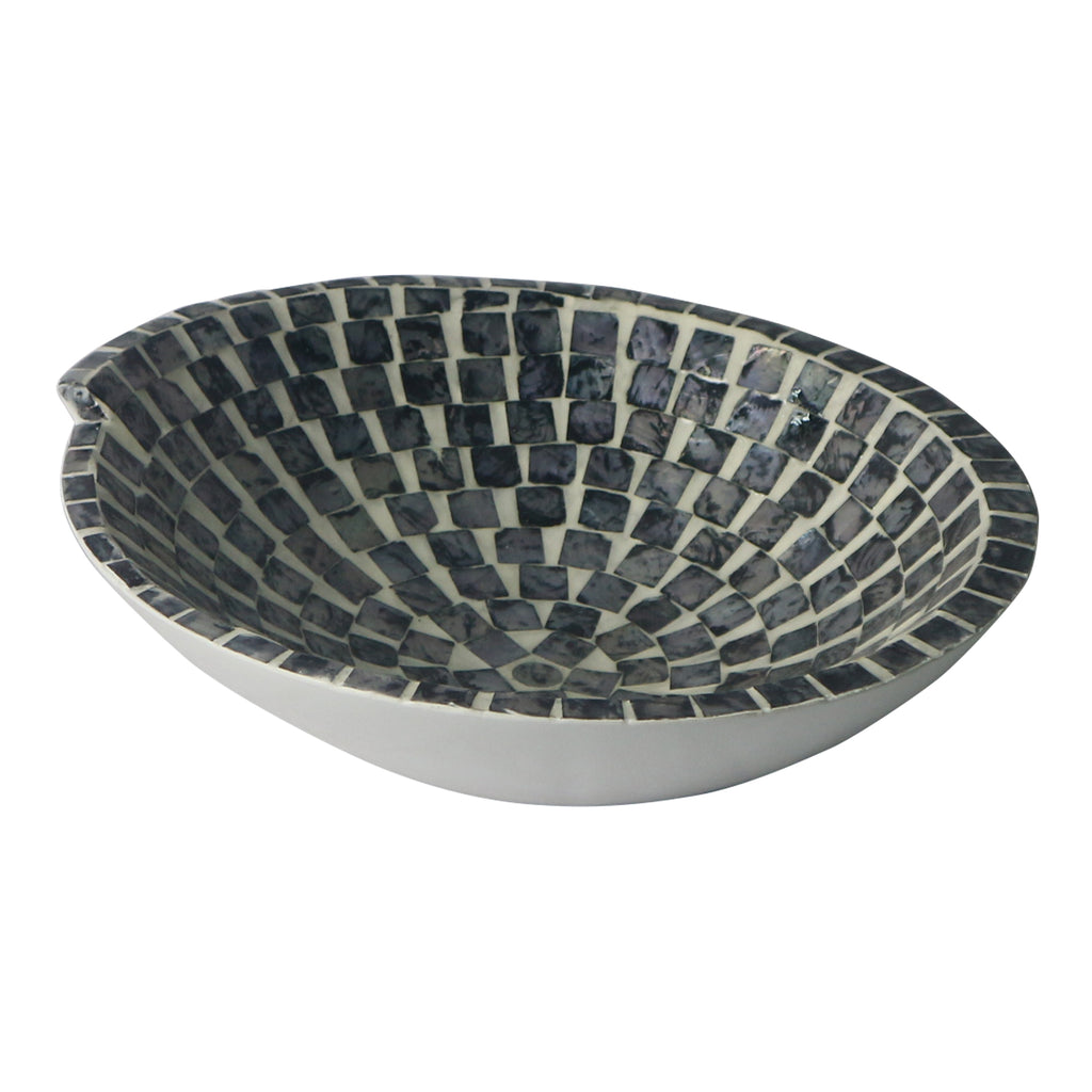 black ceramic decorative bowl