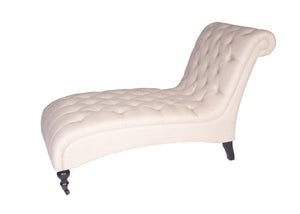 chaise white leather