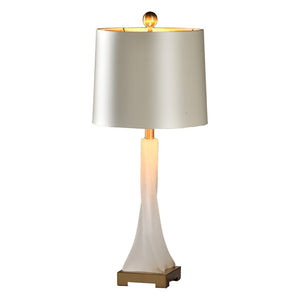 black and cream lamp