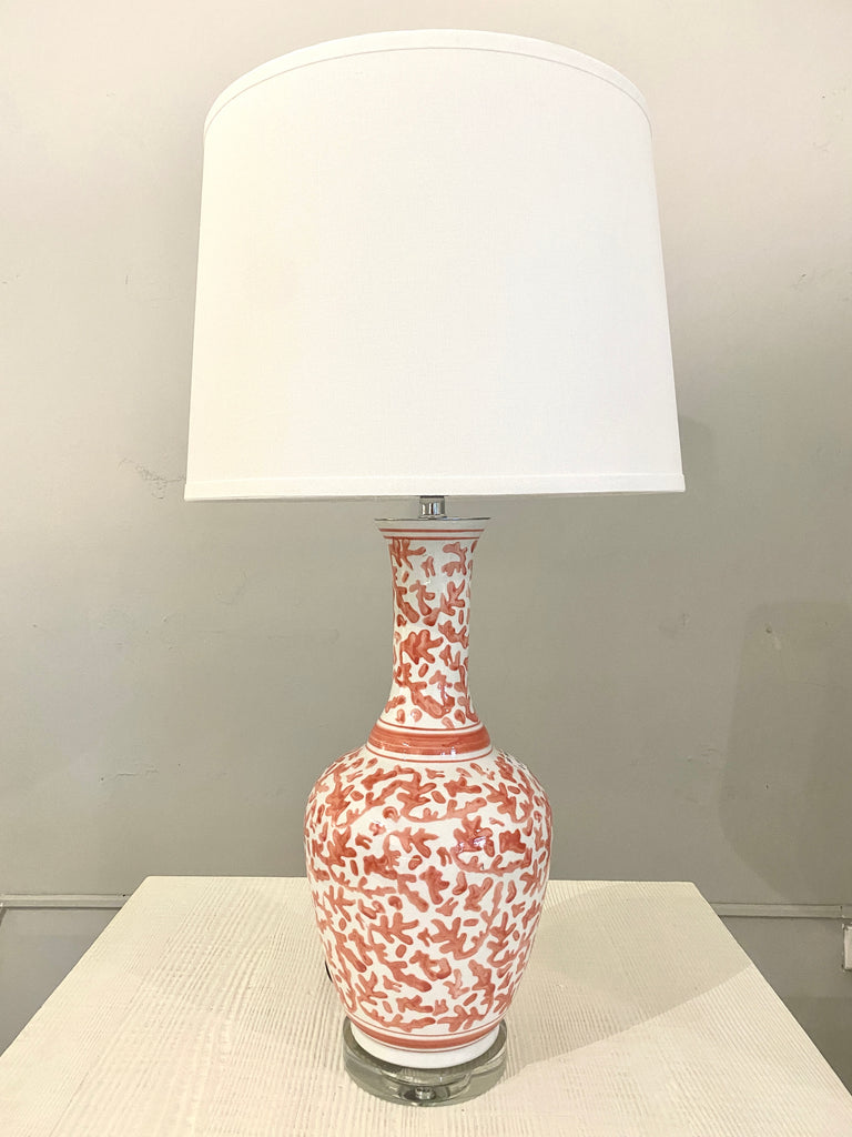 coral table lamp