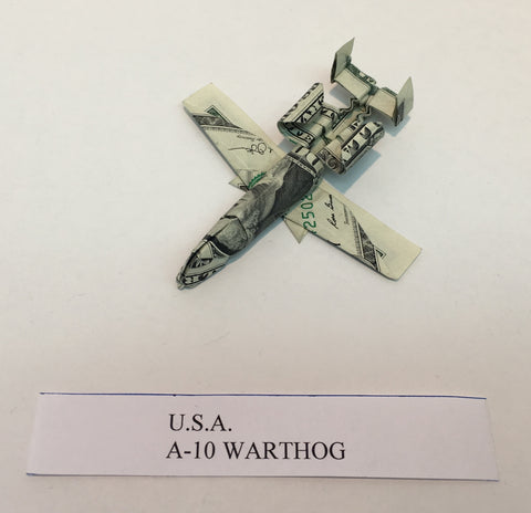 A-10 Warthog Money Origami