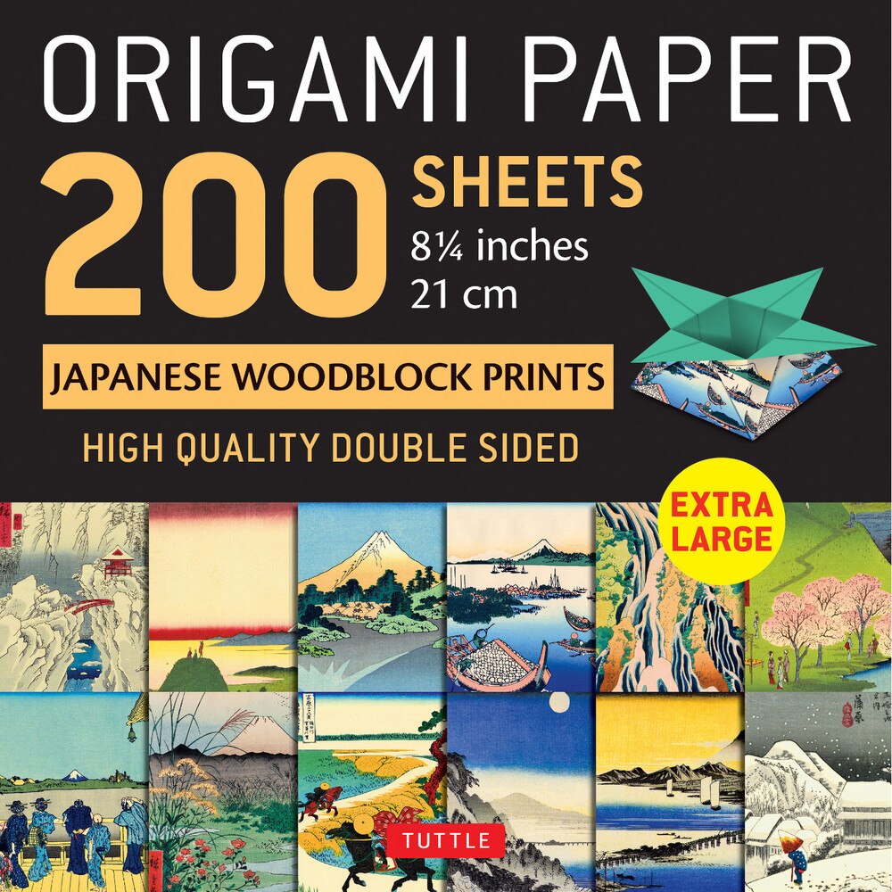 200 Sheets Japanese Woodblock Prints Patterns Origami Paper