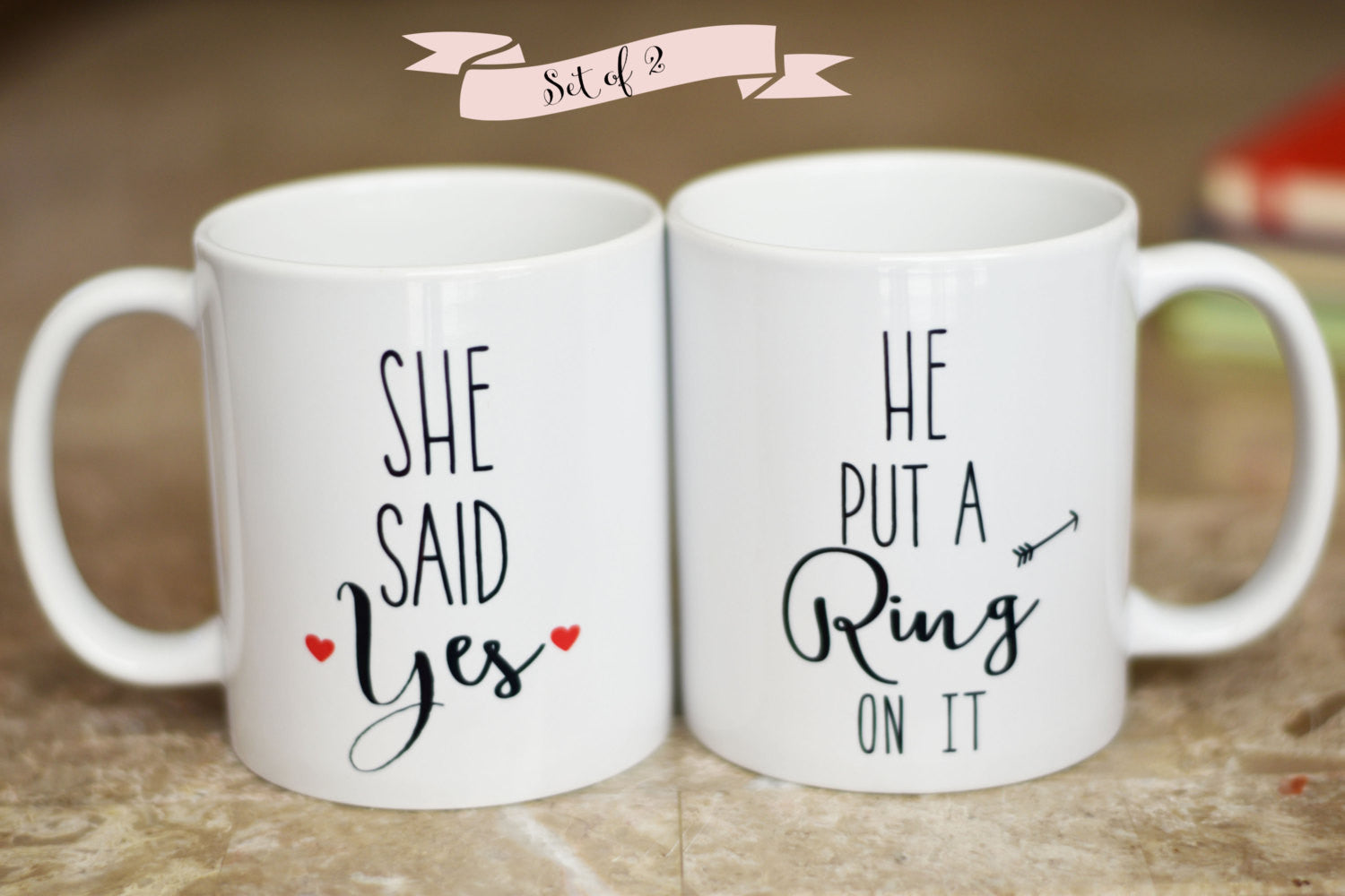 Engagement Coffee Mugs, Engagement Announcement, Just