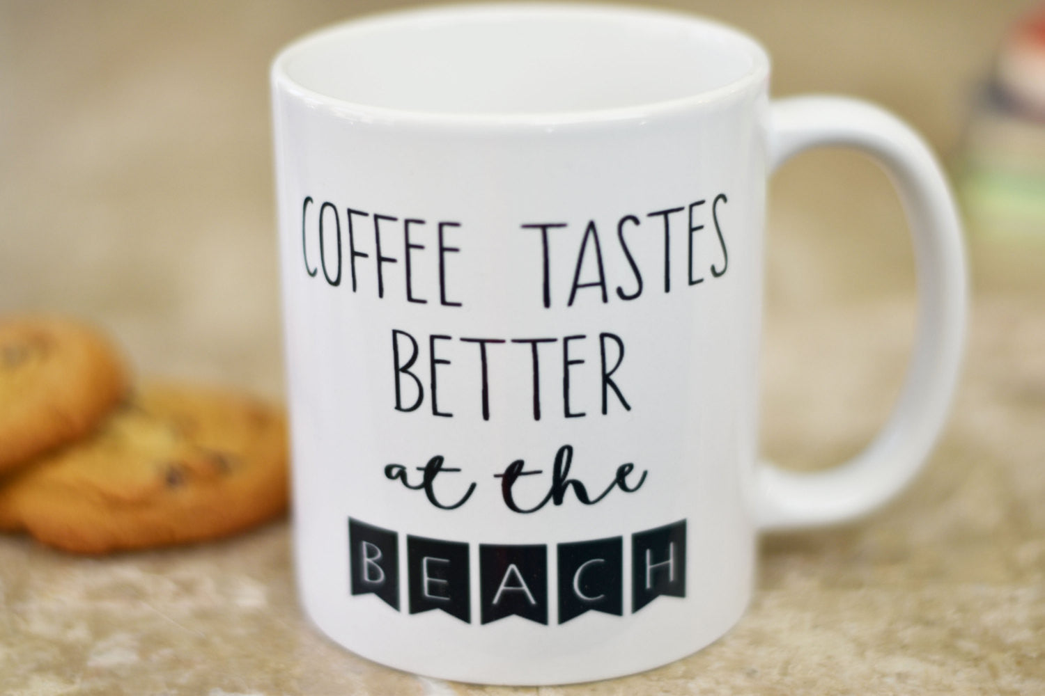 beach hut coffee mugs