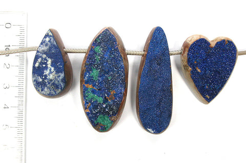 Druzy Azurite Focal Beads