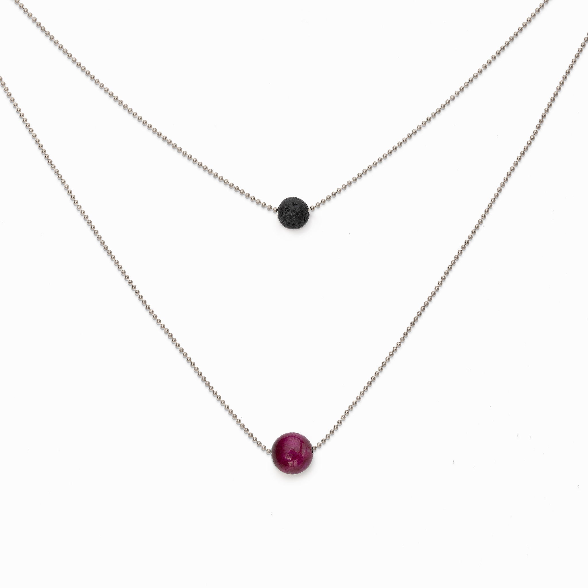 Pure Diffuser Necklace - Pink Tiger's Eye