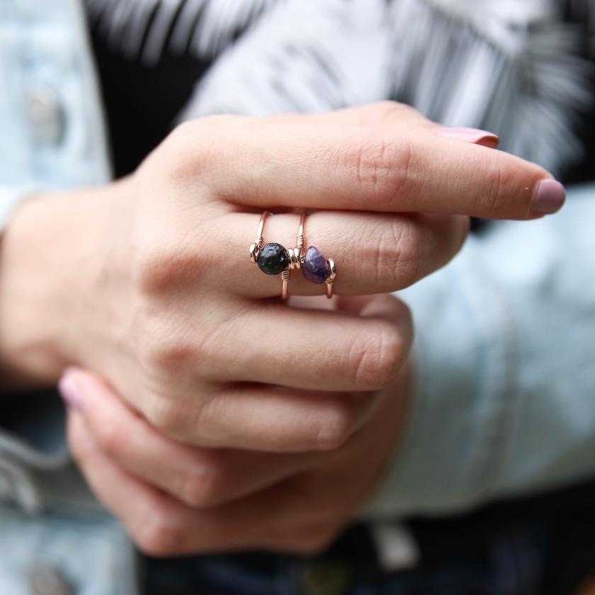 Amethyst Double Wrap Diffuser Ring