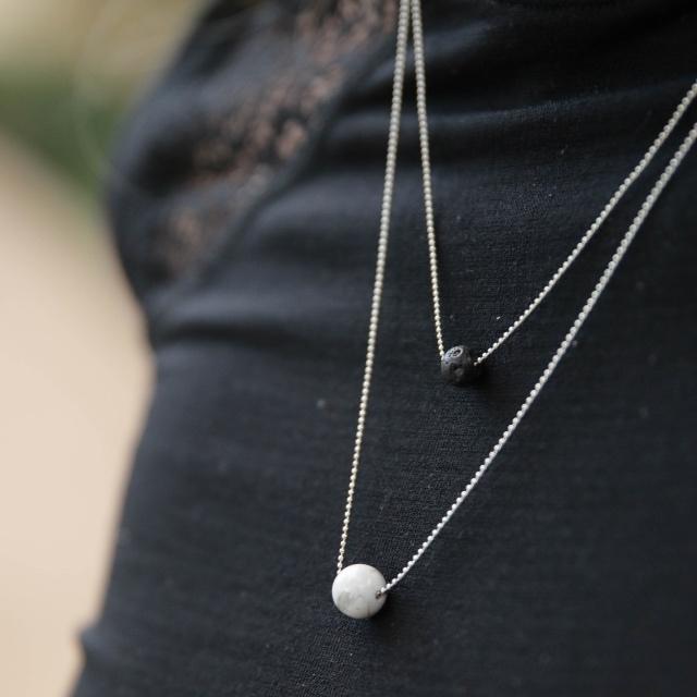 Pure Diffuser Necklace - White Howlite