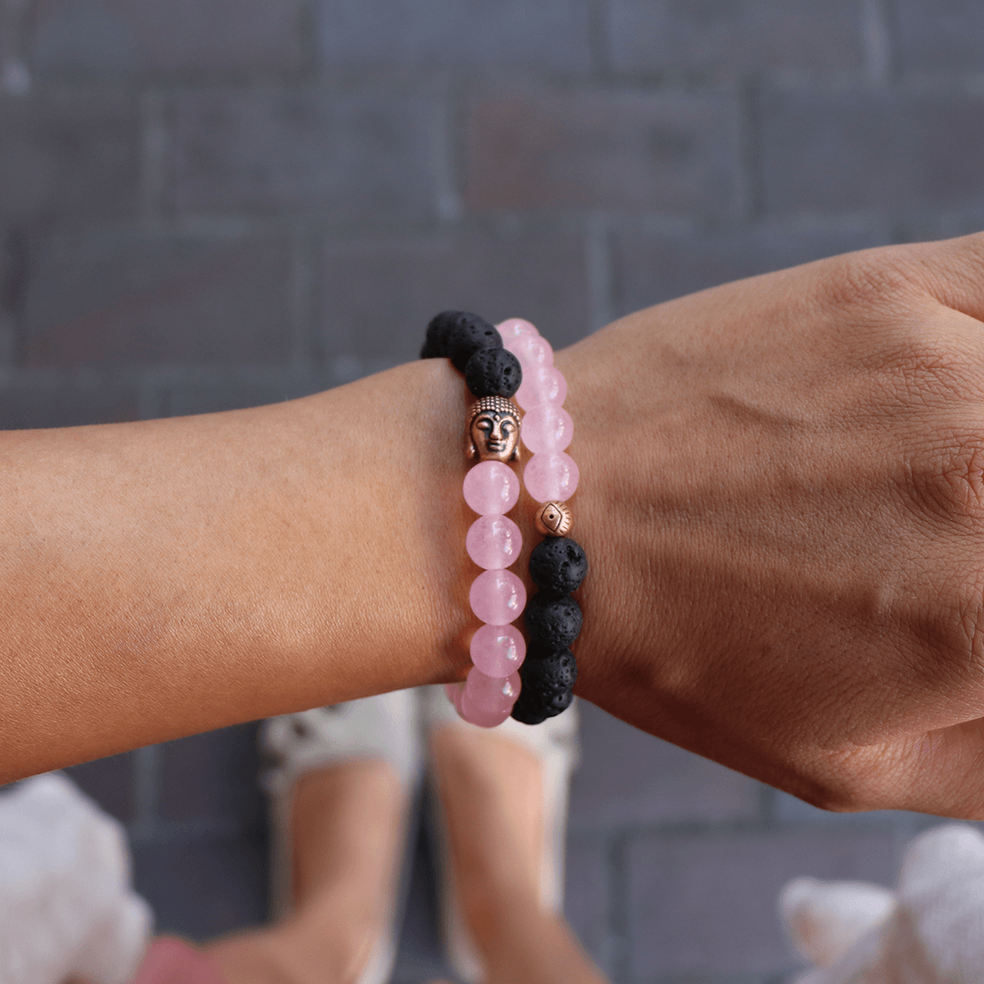 Rose Quartz Buddha Diffuser Bracelet