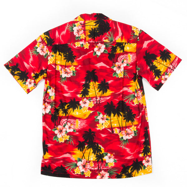 Pacific Legends Hawaiian Aloha Shirt Red Sunset Made In Hawaii – Dude ...