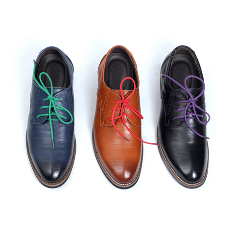 dress shoes with colored laces