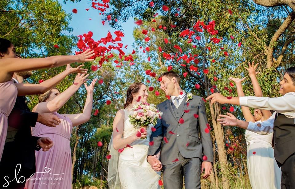 Sarah and Allan Fairbrossen Estate Wedding White Cherry Invitations