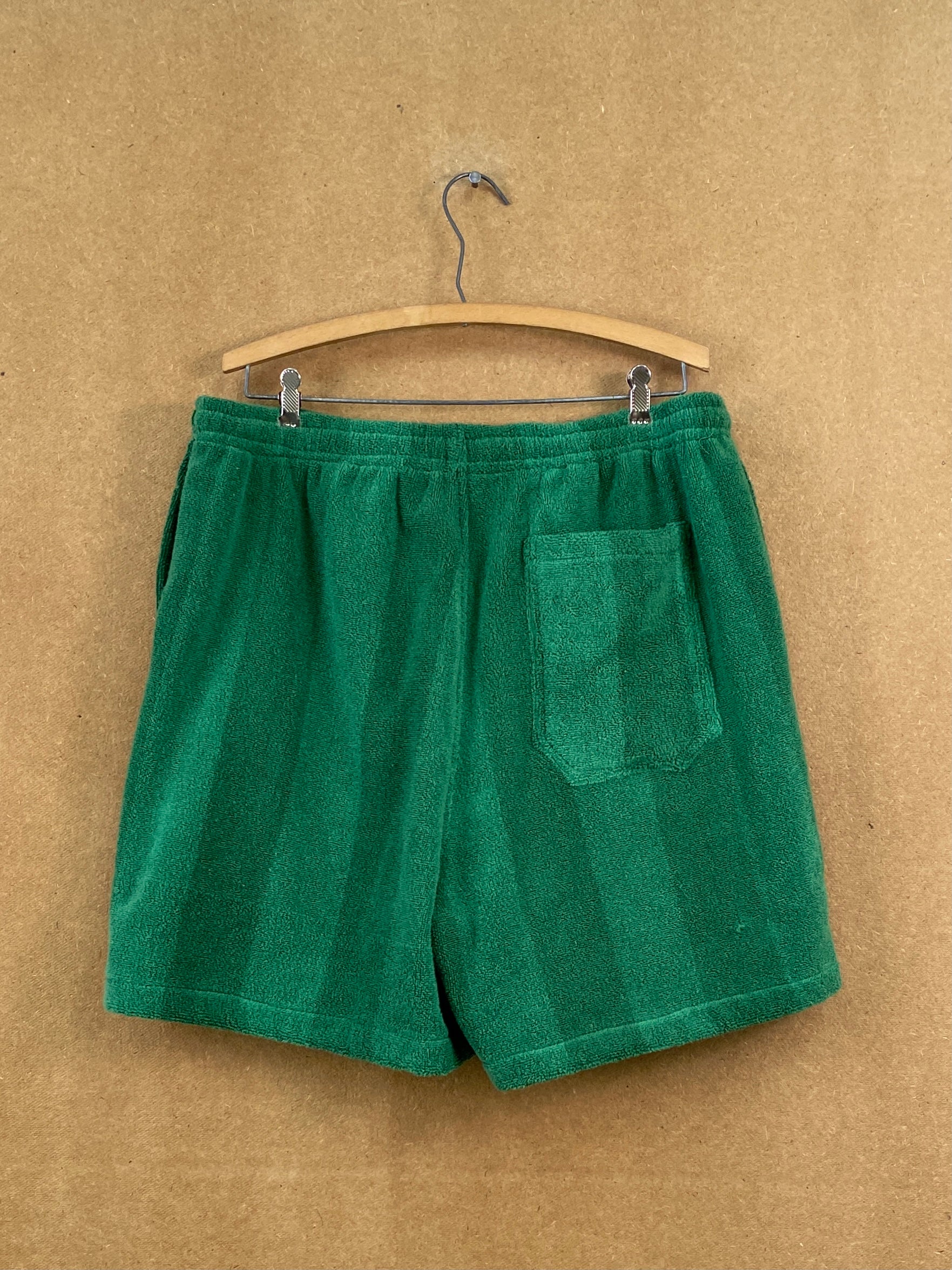 Jade Stripe Towel Rugby Shorts - L/XL