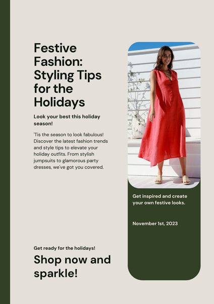 Festive Fashion Blog. Styling tips for the holidays by Pizazz Boutique Nelson Bay dress shops