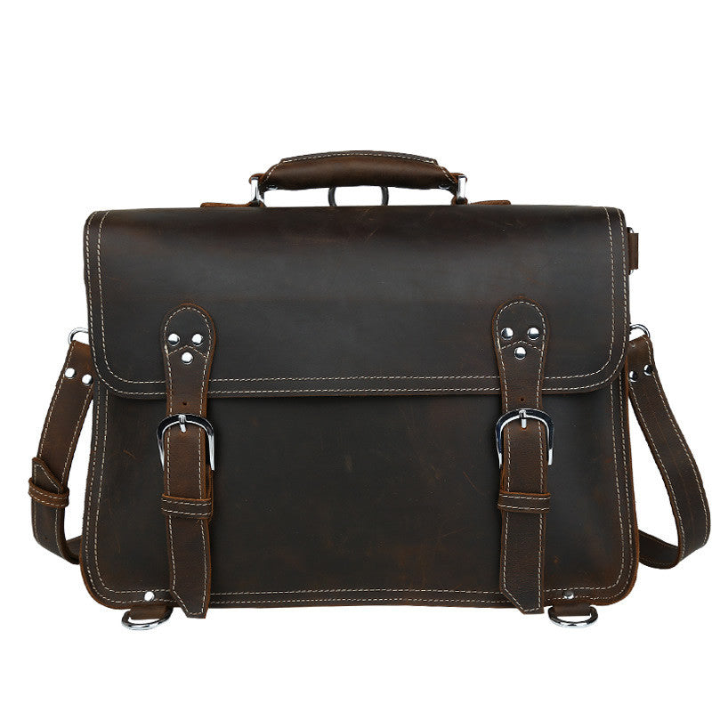 mens vintage leather satchel