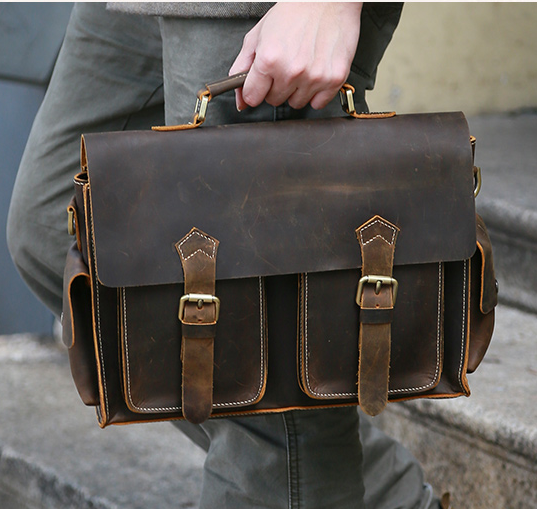Hand Stitched Leather Messenger Bag, Mens Messenger Bag, Leather Acces – Senger Leather Bag