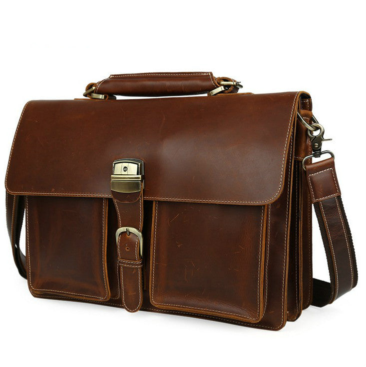 man leather briefcase