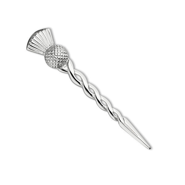 Scottish Thistle Head Twist Brooch Pin In Silver – Tappit Hen Gallery ...