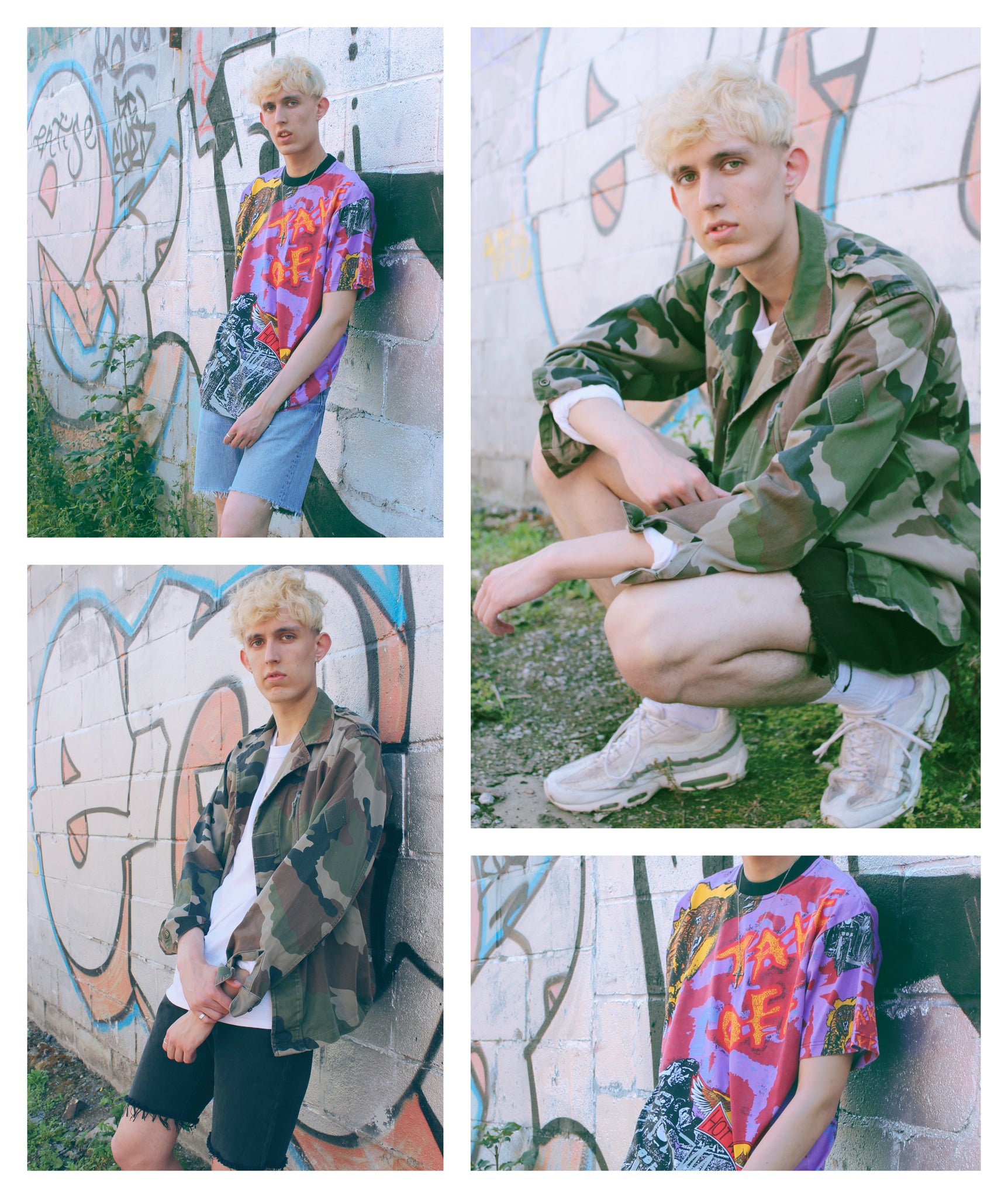 blue rinse vintage camo 90s military