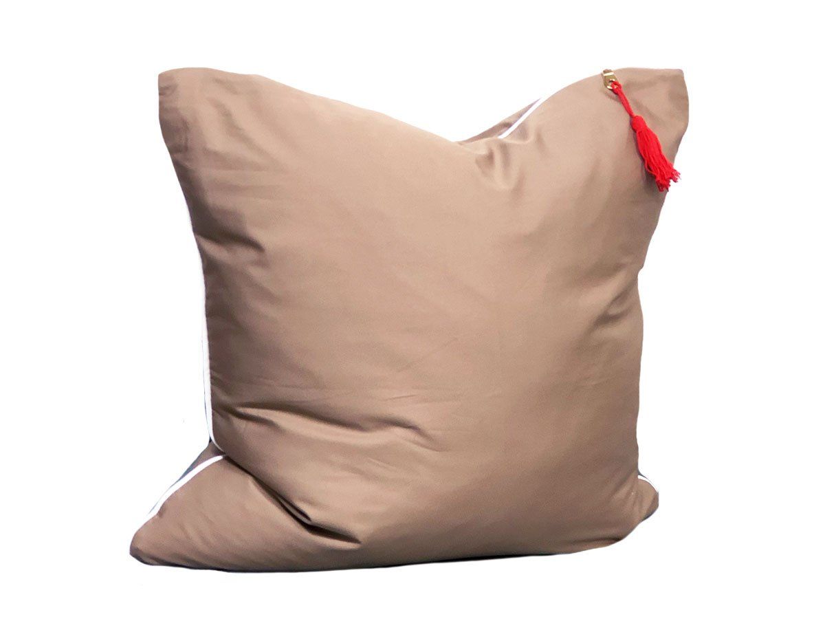 26" x 26" Pillow in Solid Khaki Shirtcloth