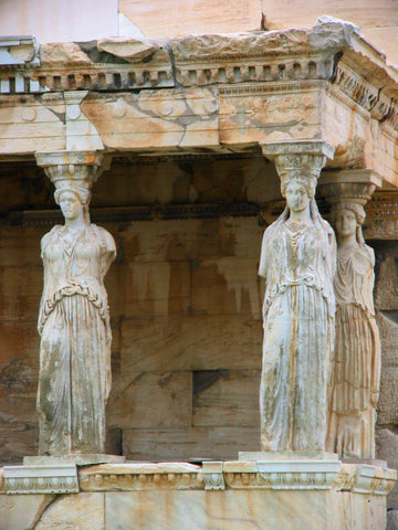 Caryatid statue at the acropolis take a tour