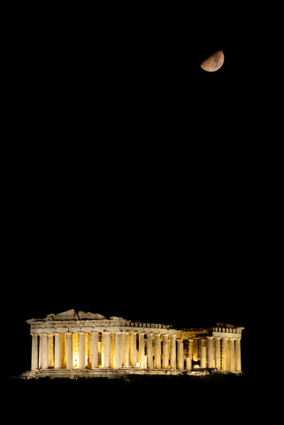 acropolis at night athens greece tour with moon athens by night