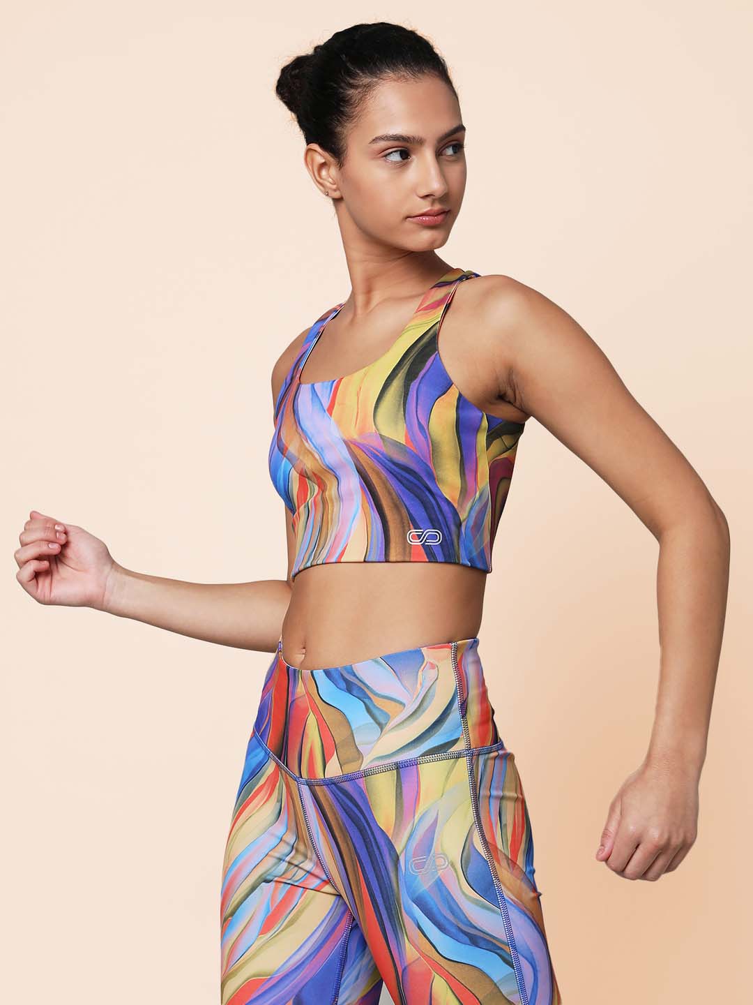 Tulip Wood High Impact Action Bra & Aura Leggings