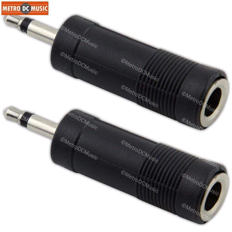 PIG HOG ADAPTERS 2-Pack Pig Hog 1/4" Mono Female to 1/8" 3.5mm Mono Male Plug Adapter Converter
