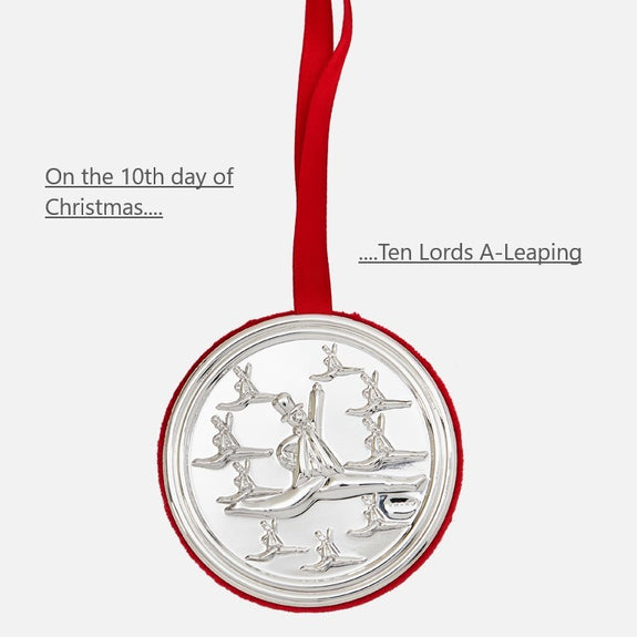10th Day Of Christmas Hanging Decoration Ten Lords A Leaping