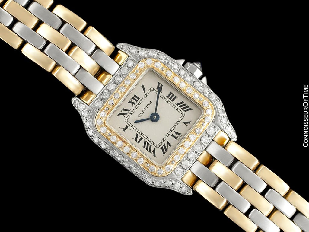 cartier panthere ladies 2 tone watch