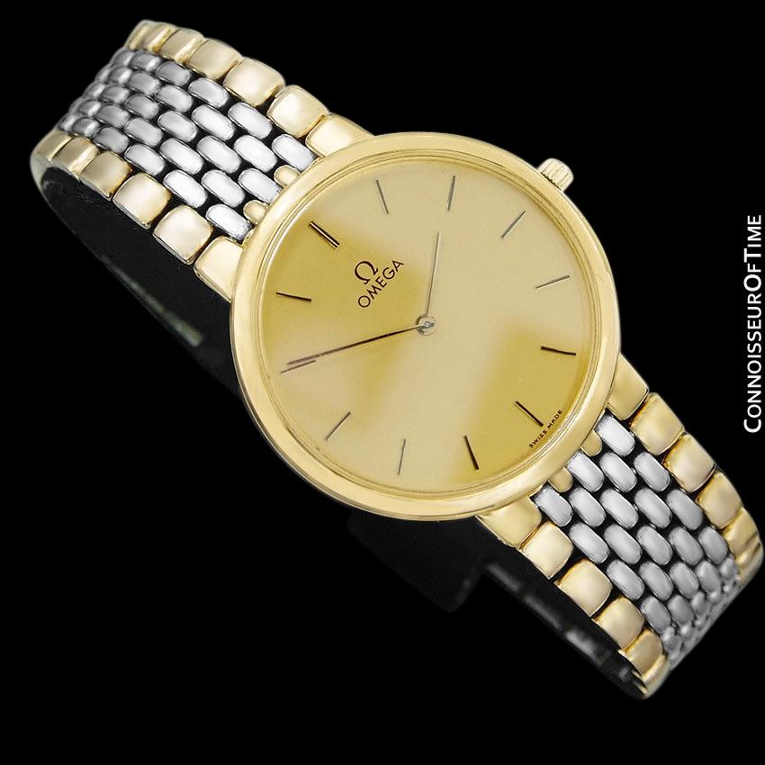 omega mens gold dress watch