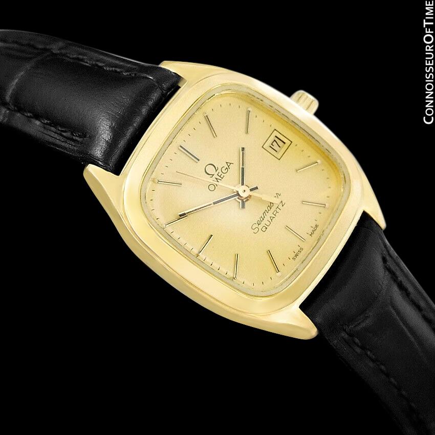 1982 Omega Seamaster Vintage Ladies Watch - 18K Gold Plated & Stainles ...